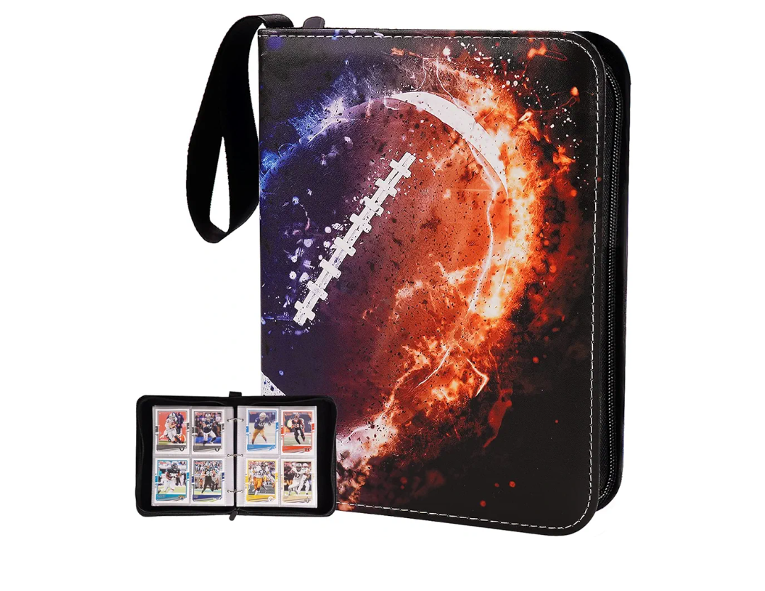 Card Binder Compatible with Football Card, Trading Card, for MTG and Other TCG, Fits 400 Cards with 50 Removable Pages, Card Holder Collector for Standard Size Card