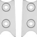 Curtain Rod Bracket Curtain Rod Hooks, 2 Pcs Metal Curtain Rod Holders with Screws, Wall Mounted 2 Pairs Curtain Rod Hooks for Home