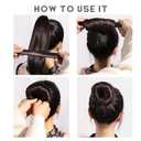 Magic Hair Bun Makers (4 Pieces) - Professional Ballet Bun Shaper Tool for Kids and Adults, Easy Donut Hair Styling Accessory (Blonde)