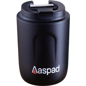 8 Oz Standard Medium Coffee Cup Reusable Stainless Steel Tumbler Double Wall Vacuum Insulated Mugs with Lid Daily Wine Drink Bottle Leak Proof Keep Hot or Ice Cappuccino Latte Americano (Black)