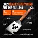 9-in-1 Grill Spatula Multifunctional 1.5mm Thick Stainless Steel BBQ Tool with Bottle Opener, Cheese Slicer & Scraper Outdoor Barbecue Grilling Gift for Men, Dad, Father's Day & Christmas