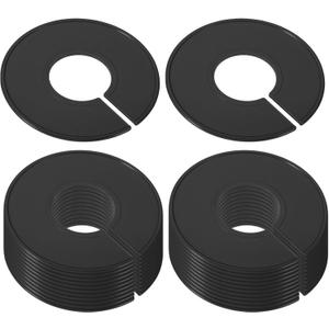 PATIKIL Clothes Dividers, 24 Pack Clothing Rack Size Dividers Blank Labels Sorting Round Separator for Closet, Black
