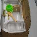 Coffee Bar Accessories, Coffee Syrup Dispenser-2 Pcs16.9 oz, Syrup Pump Dispenser for Coffee Bar, with Glass Bamboo Lid Jar with Spoon, Gold Pump Syrup Dispenser with Labels