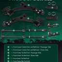 SCITOO 10pcs Front Suspension Kit for Ford 2013-2015 Escape,2012-2014 Focus