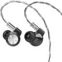 ARTTI T10 Pro in-Ear Monitor, Dual Magnetic Circuit 14.2mm Planner Driver HiFi IEM Earphones, Wired Gaming Earbud with Full Metal Housing, Detachable OFC Cable for Singer Musician Audiophile (Black)