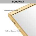 Bathroom Wall Mirror, 16" x 24" Brushed Gold Vanity Mirror for Over Sink