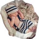 Fashion Cute Newborn Boy Girls Baby Costume Outfits Photography Props Hat Pants
