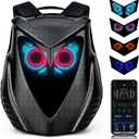Led Backpack with Programmable Screen, App Control DIY Owl Eyes Laptop Backpack/Travel Backpack/Motorcycle Back Pack Gifts for Men