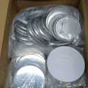 Happizza 100 Sets 75mm(3 inch) Metal Button Supplies,Round Pin Buttons Parts Blank Buttons Making Supplies for Button Maker Machine, Includes Metal Back Cover Shells, Clear Film&Blank Paper&Gasket