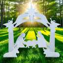 Nativity Set Outdoor Christmas Decorations, Nativity Scene Large Weatherproof, 40in Manger Scene Christmas Yard Decorations for Front, Lawn and Church