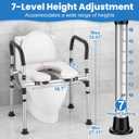 Toilet Seat Riser for Seniors, Raised Toilet Seat with Handles - FSA/HSA Eligible, Adjustable Height & Width, Supports 400 lbs - Universal Fit for Elderly, Handicap, Post-Surgery & Pregnancy