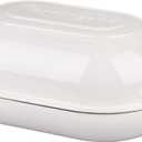 VORRINGARD Enameled Cast Iron Sourdough Bread Oven, Dutch Oven, Loaf Cast Iron Bread Pan for Homemade Bread Baking, Meatloaf Pan with Lid, 5QT, White