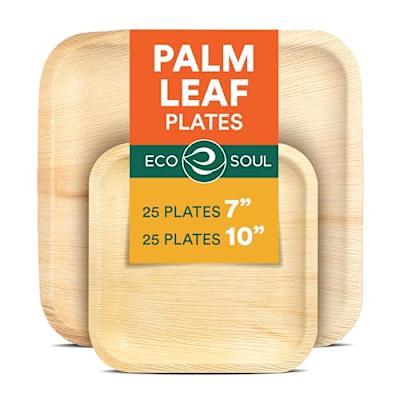 ECO SOUL 100% Compostable Palm Leaf Plates