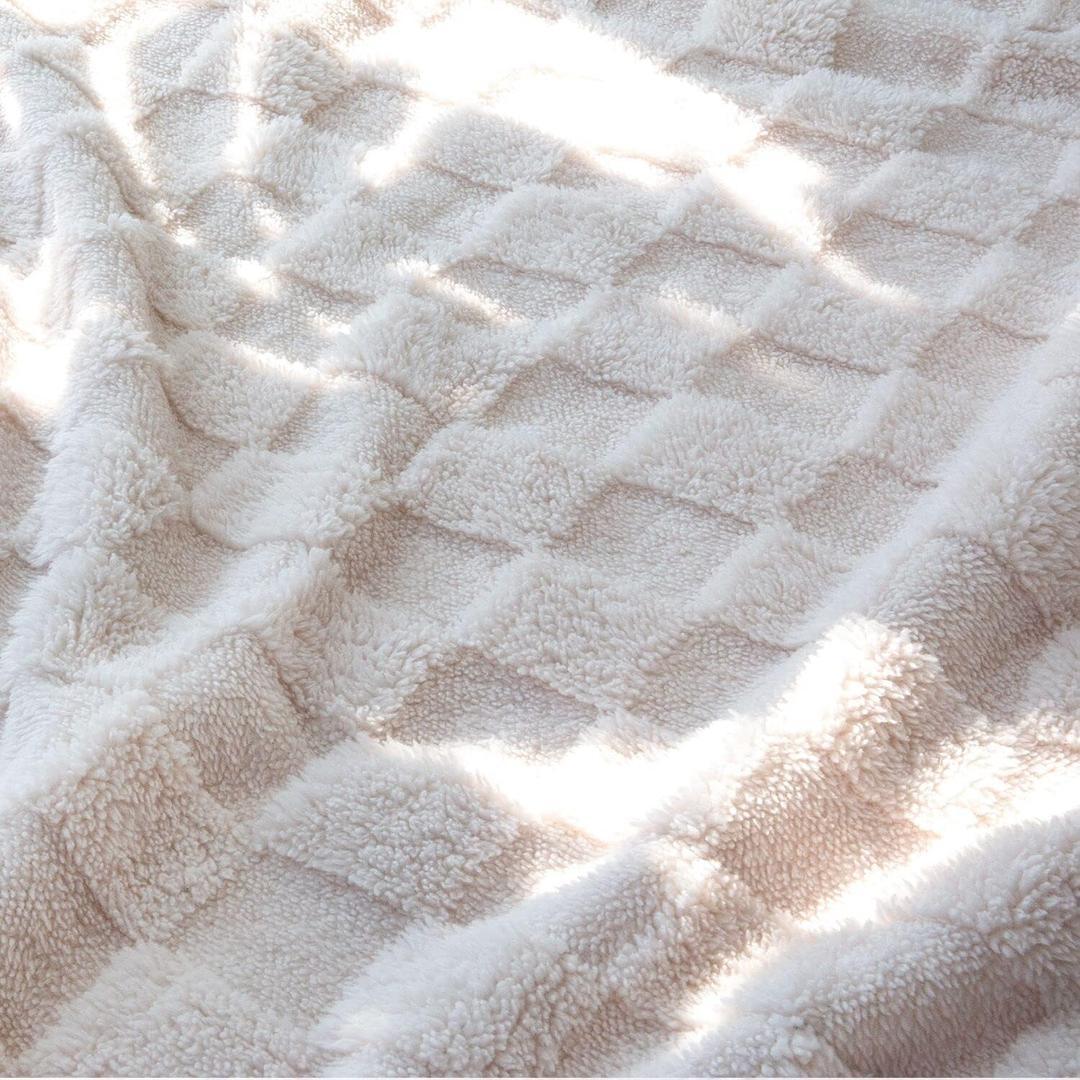 Thick Plush Faux Rabbit Fur Sofa Slipcovers 1-Piece Non-Slip Warm Soft Cozy Couch Covers Furniture Protector(Beige, Arm Cover 26in * 26in)