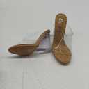 Women's Clear Wedge Heels - 4 Inch Open Toe Chunky Heels with Transparent Upper & Genuine Leather Sole |  Cork, Size 7