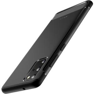JETech Slim Fit Case for Samsung Galaxy S20 5G, TPU Material, Thin Phone Cover with Shock-Absorption and Carbon Fiber Design (Black)