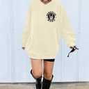 UNIQUEONE Overstimulated Moms Club Sweatshirt for Women Crewneck Mama Sweatshirt Mom shirts Oversized Pullover Tops (XL)