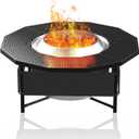 45.6" Extra Large Solo Stove Surround with Stand, Steel Black