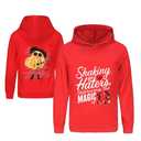 The Cotton Cartoon Hoodie Hooded Pullover Sweatshirt, Cute Clothes Hoodies (Red), 9-10Y