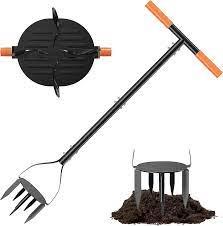 Hand Tiller,Garden Tool with 8 Spikes 40" Non-Slip Rubber Grip,Claw Twist Tiller