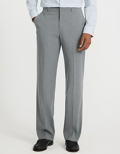 EXPRESS Men's Slim Washable Modern Tech Suit Pant - Grey, Size 52R