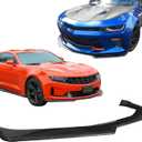 IKON MOTORSPORTS, Front Bumper Lip Compatible with 2016-2024 Chevrolet Camaro, 1LE Style Carbon Fiber Print Front Lip Finisher Under Chin Spoiler