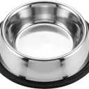 Metal Dog Bowls for Medium Dogs, Stainless Steel Food and Water Bowls, Dishwasher Safe, Rust Resistant, 36 fl oz Each, 1 Pc