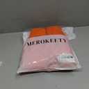 MEROKEETY Women's Summer Bodycon Knit Midi Dress 2026 Spring Beach Vacation V Neck Casual Sleeveless Ribbed Sweater Dresses (Large, Orange)