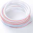 Eoiips 1-1/2 ID PVC Braided Clear Flexible Vinyl Tubing, 1-1/2" ID x 1-13/16" OD Heavy Duty Reinforced Vinyl Hose Tube for Water, Oil & Liquid Transfer, 15FT
