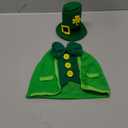 St Patrick's Day Flamingo Outfits Porch Flamingo Costume Green Clover Statue Clothes Irish Yard Ornaments for Outdoor Lawn Garden Decor Statue Not Included(St Patrick's Day)