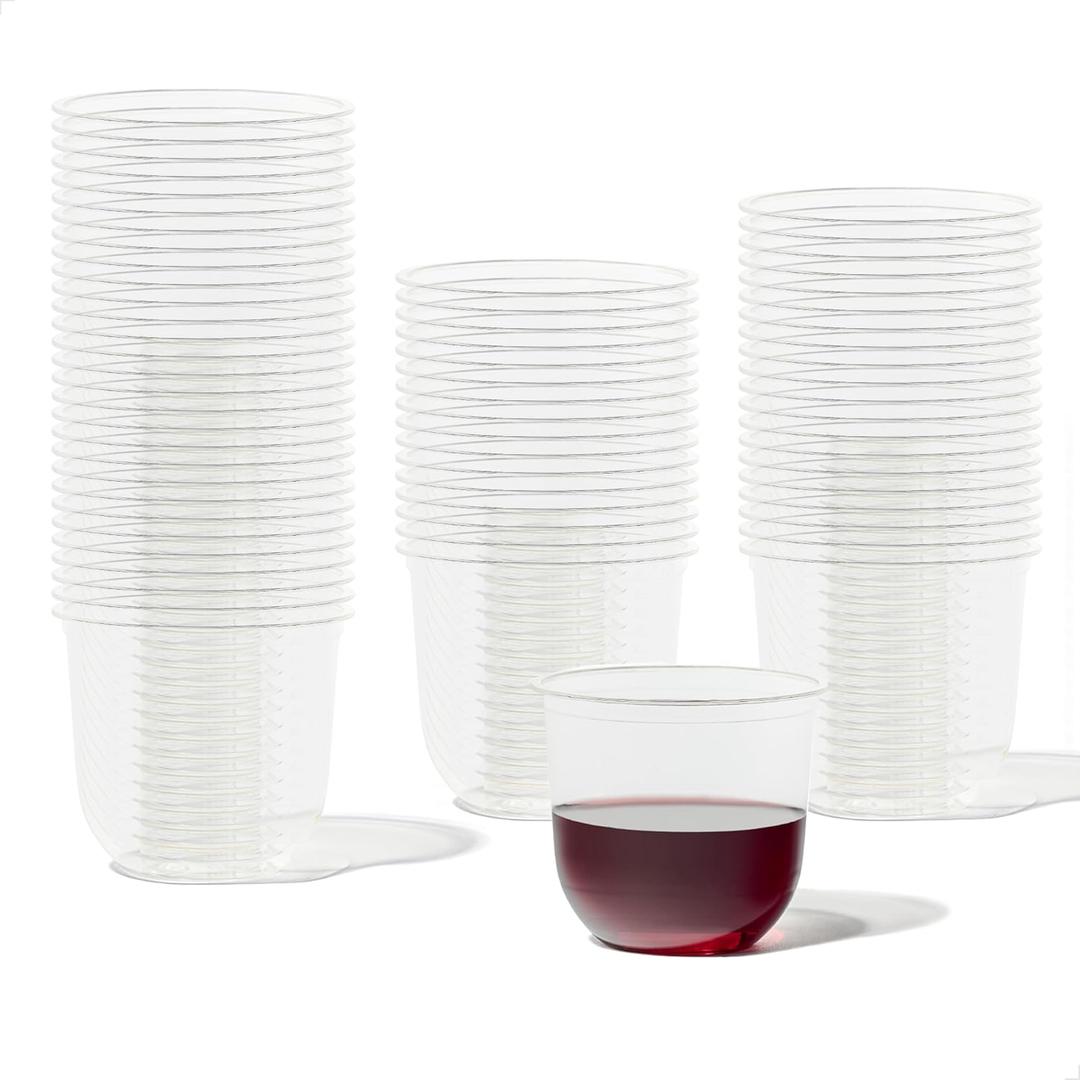 TOSSWARE NATURAL Arc - Plant Based Clear Cold Cups 12 oz - Plastic Alternative for Parties, Bachelorettes, Weddings - Recyclable - Set of 50
