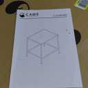 CAWS 22" W Black End Table, Tempered Glass Rectangle Side Table, Night Stand, Modern Minimalist Table, 21.97"L x 18"W x 22"H