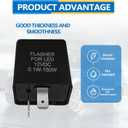 3 x 2 Pin 12V Electronic Flasher Relay for LED Turn Signals Compatible with Motorcycle Car SUV Fixes Hyper Flash Hazard Warning Lights Universal Direct Replacement