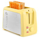 Holstein Housewares 2-Slice Toaster with 7 Browning Settings, Extra-Wide Slots, Reheat, Defrost, Cancel, High-Lift Release, Removable Crumb Tray – Compact Stainless Steel, Yellow