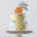Large Acrylic Cake Numbers Topper, 3.5 inch 0-9 Numbers Happy Birthday Cake Topper Gold Acrylic Wedding Party Cupcake Toppers for Birthday Party Wedding Anniversary Decorations