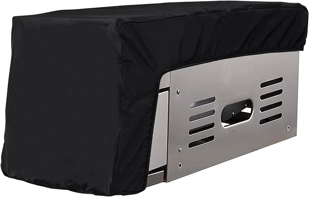 Covermates Classic Side Burner Cover  All-Weather Water-Resistant Outdoor Grill Side Shelf Protector with Elastic Hem, Heavy Duty Vinyl BBQ Protection, 13.5W x 23D x 12H, Black