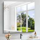KOCUUY Large Frameless Mirror,36x36 Inch Square Bathroom Vanity Mirror for Over Sink, Upgraded Shatterproof Unframed Design for Bedroom, Living Room, Entryway