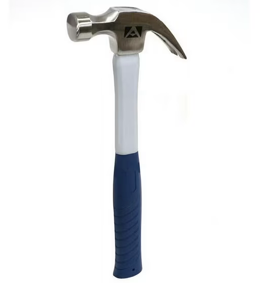 Hammer for driving and pulling nails