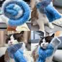 Snowbaby Wool Acrylic Blend Long Pile Yarn,(Worsted) Luxurious Fuzzy Multicolor Gradient Yarn for Knitting and Crocheting Hat Scarf Sweater, 2 * 3.52oz/100g 207yds(Blue Sea Dark Clouds)