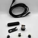 540 USB Type C 3-in-1 Magnetic Fast Charging Cable with Magnetically Interchangeable Tips for Micro USB, USB Type C, and iProducts (Black)