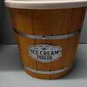 Nostalgia Electric Ice Cream Maker With 4 Qt Capacity- Old Fashioned Ice Cream Machine Makes Frozen Yogurt or Gelato in Minutes- Vintage Wooden Style Ice Cream Maker with Aluminum Canister- Light Wood