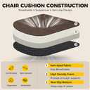 downluxe Indoor Chair Cushions for Dining Chairs, Soft and Comfortable Textured Foam Kitchen Chair Pads with Ties and Non-Slip Backing, 16" x 16" x 2", Brown, 4 Pack, 4 Count