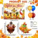 Religious Halloween Trunk or Treat Car Decorations Kit, Fall Church Trunk or Treat Car Decoration with Jesus Backdrop Turkey for Autumn SUV Archway Garage Halloween Party Decorations Outdoor