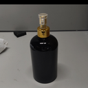 Classic Cylindrical Soap Dispenser, Multi-Color Ceramic Bottle with Gold Rust-Proof Pump(Black)