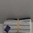 Popcorn Stripe Cotton Kitchen Towels - 6 Pack | 16'x26' | Highly Absorbent 400 GSM | Black