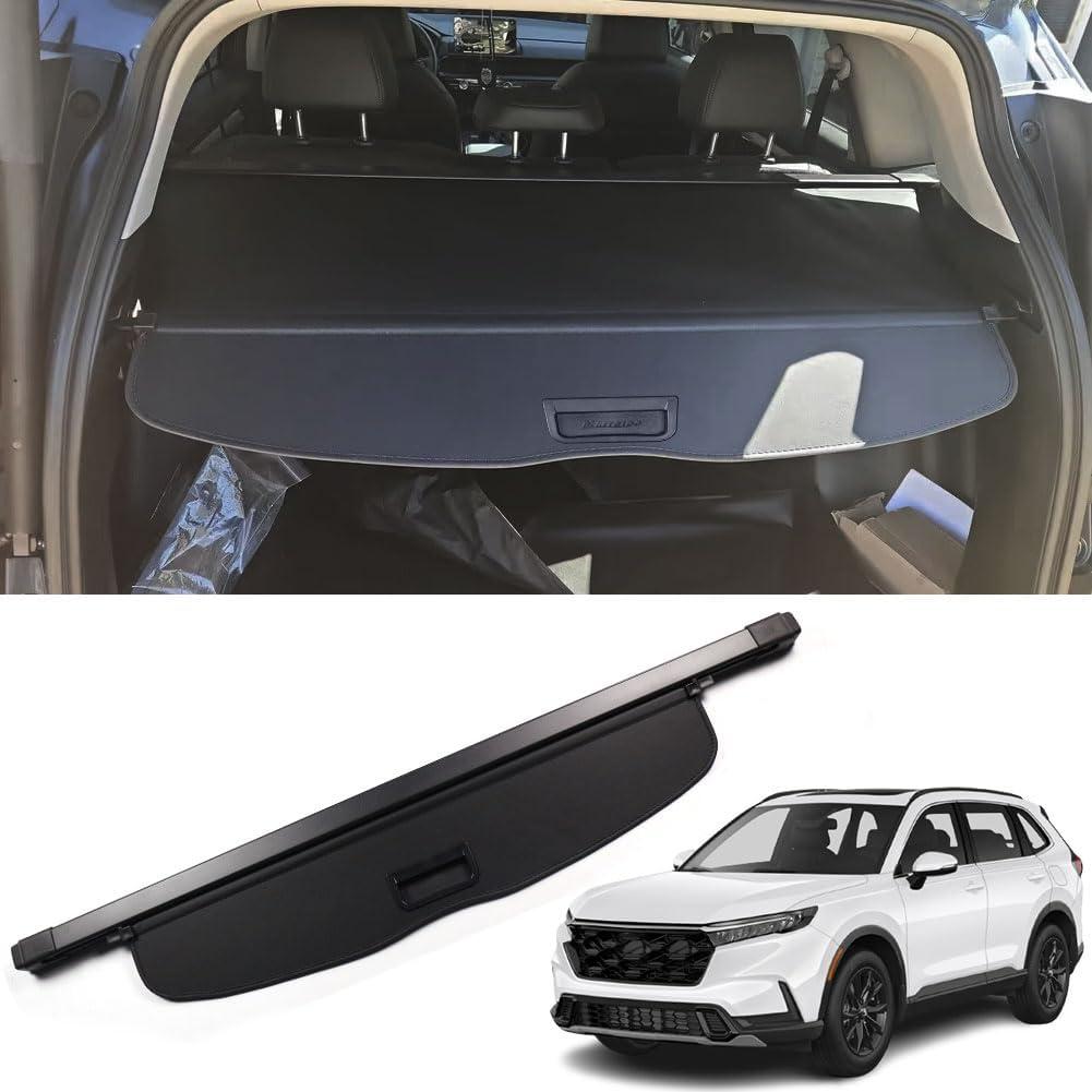 Marretoo 2023 2024 2025 for Honda CRV Cargo Cover (Include Hybrid) for Honda CR-V Accessories Black Retractable Trunk Cover Security Shield Shade(for CRV 2023-2024)