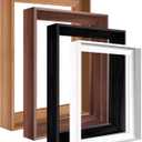 Canvas Floater Frame for Paintings, Fits Up to 1.25" Deep Canvas, DIY Floating Picture Frame for Canvas Prints, Wall Art Frame for Modern Home Dcor, Studio Display and Gallery Hanging Black 24x24