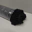 OLANLY Toilet Rugs U-Shaped 24x20, Extra Soft Absorbent Chenille Contour Bathroom Rugs for Toilet, Dry Quickly, Machine Washable, Non-Slip Bath Mat, Black