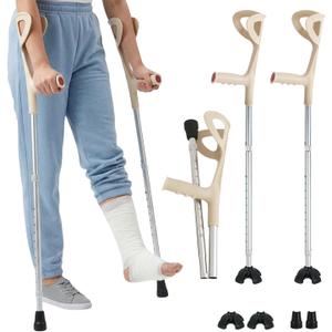 Forearm Crutches for Adults & Seniors, Adjustable Aluminum Pair, 
Extended Length	33.5 inches