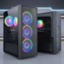 STGAubron Gaming PC Computer Desktop, Radeon RX 580 8G, Intel Core I7 8th up to 4.10 GHz, 16G DDR4, 512G SSD, WiFi 6 & BT 5.2, RGB Fan x4, Windows 11 Home